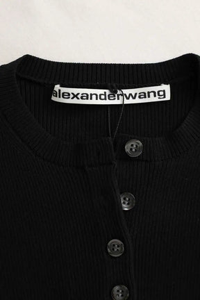 Top Alexander Wang Noir en Polyester