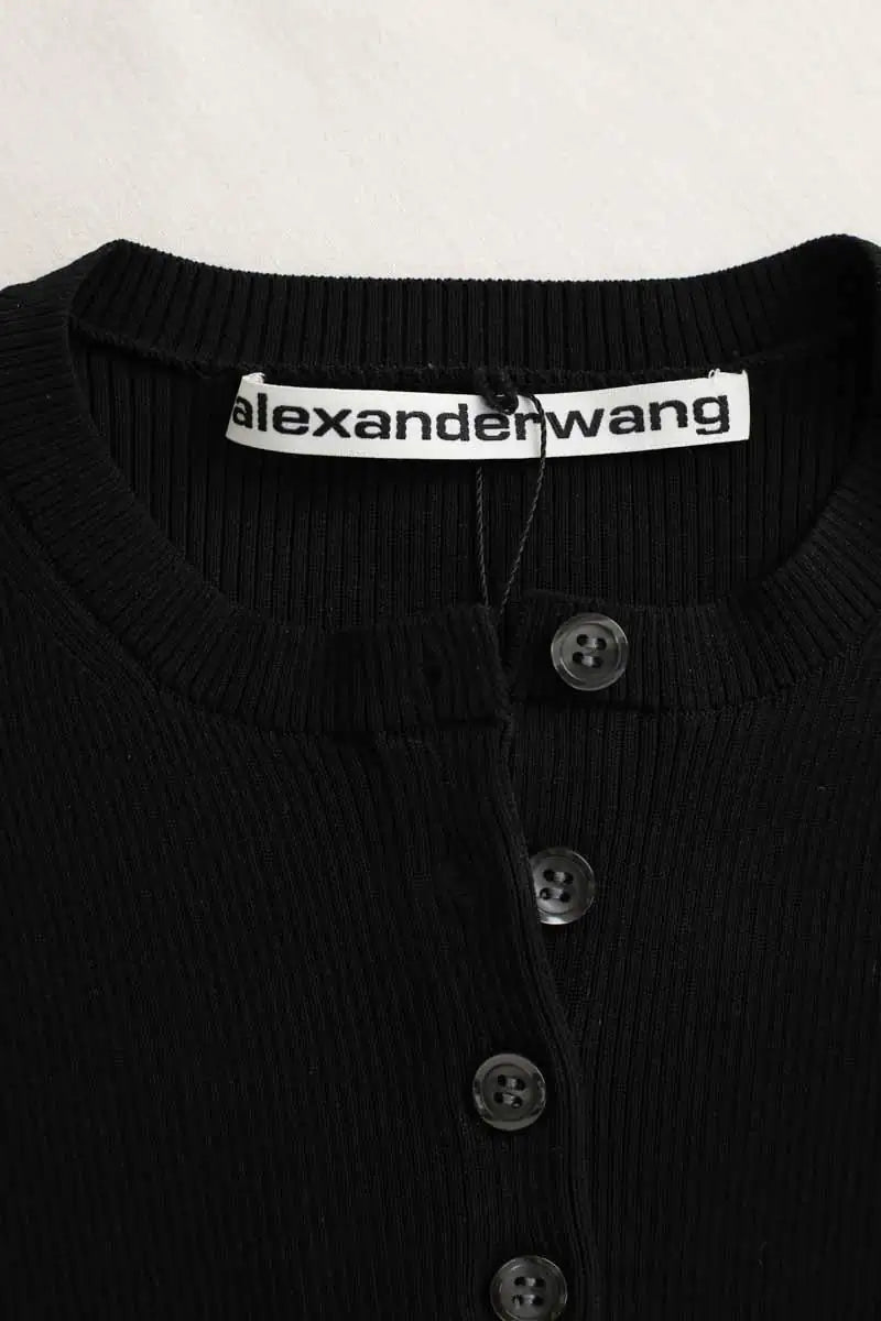 Top Alexander Wang Noir en Polyester