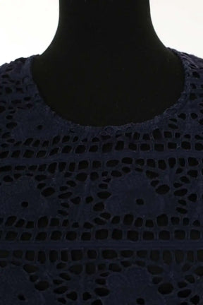 Top Antik Batik Bleu en Coton
