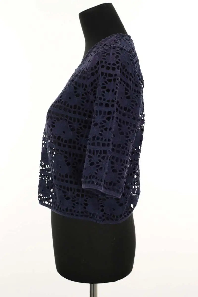 Top Antik Batik Bleu en Coton