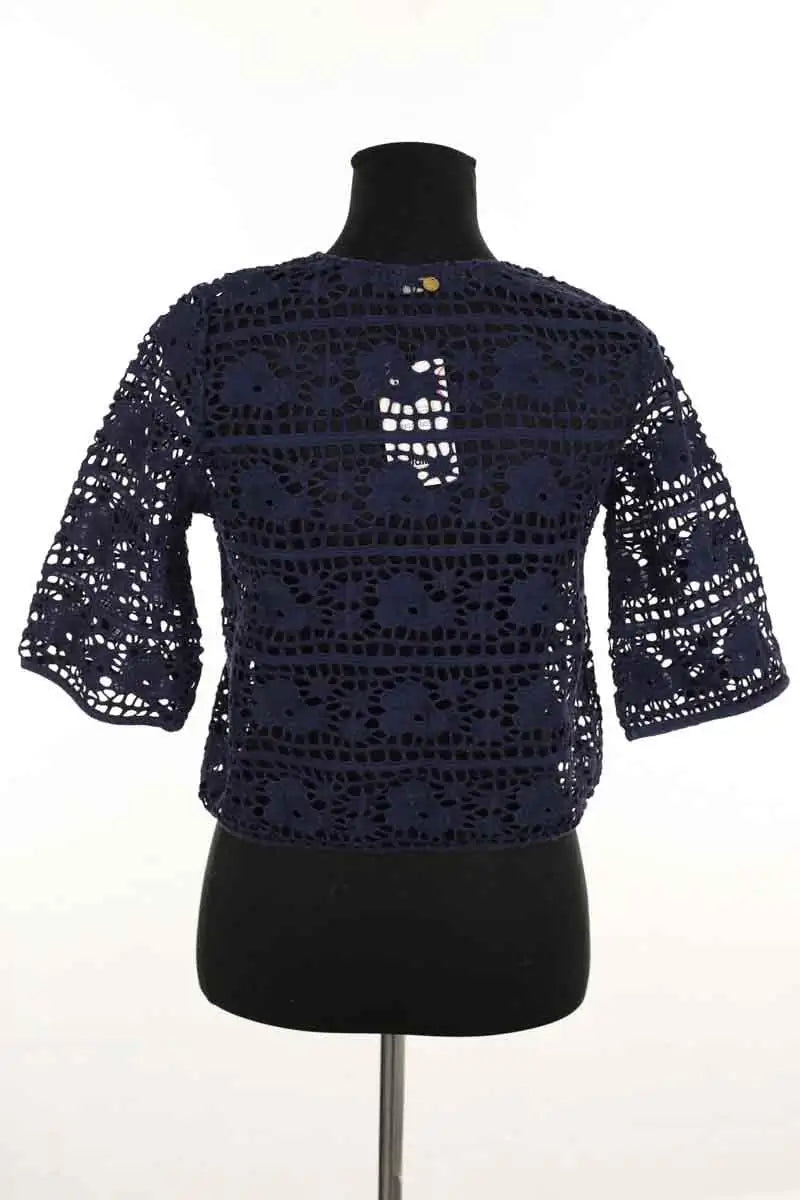 Top Antik Batik Bleu en Coton