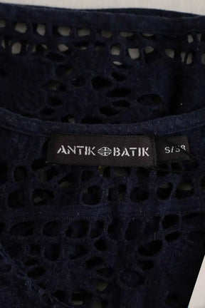 Top Antik Batik Bleu en Coton