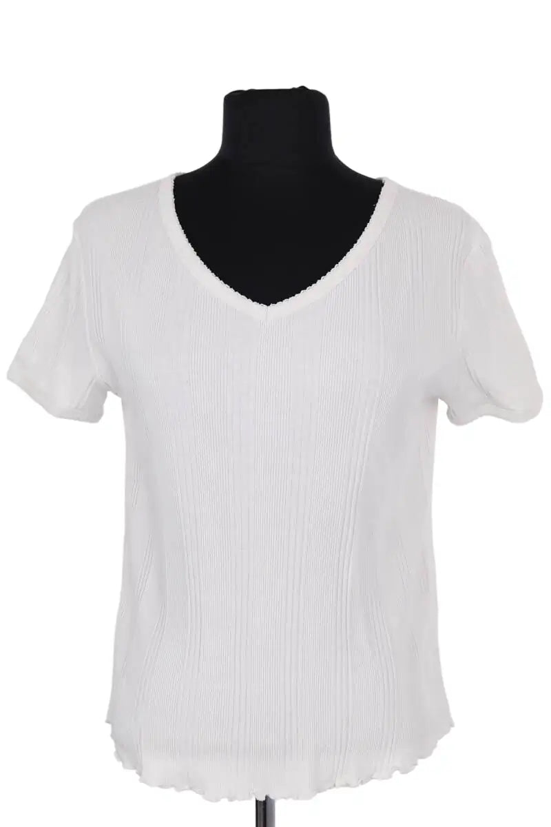 Top APC Blanc en Coton, taille M - Seconde Main