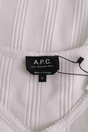 Top APC Blanc en Coton