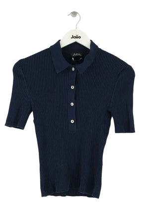 Top APC Bleu en Coton, taille XS - Seconde Main