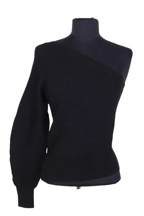 Top asymétrique  Iro Noir en Coton, taille XS - Seconde Main