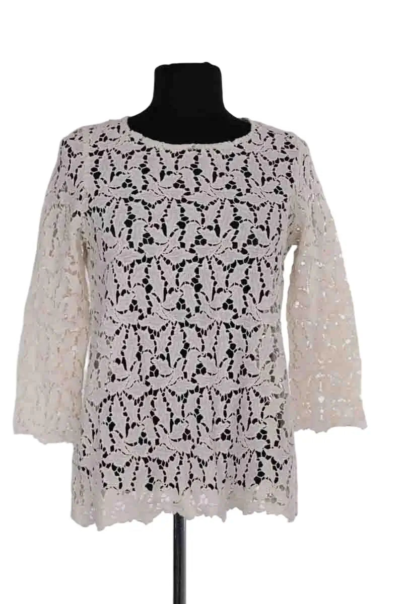 Top Ba&Sh Gazani Blanc en Coton, taille S - Seconde Main