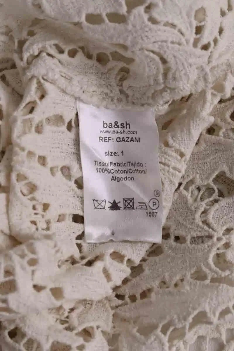 Top Ba&Sh Gazani Blanc en Coton
