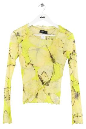 Top Blumarine Jaune en Polyamide, taille XS - Seconde Main