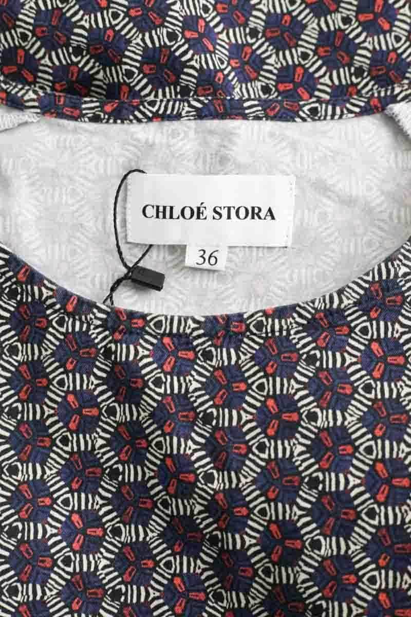 Top Chloé Stora Bleu en Coton