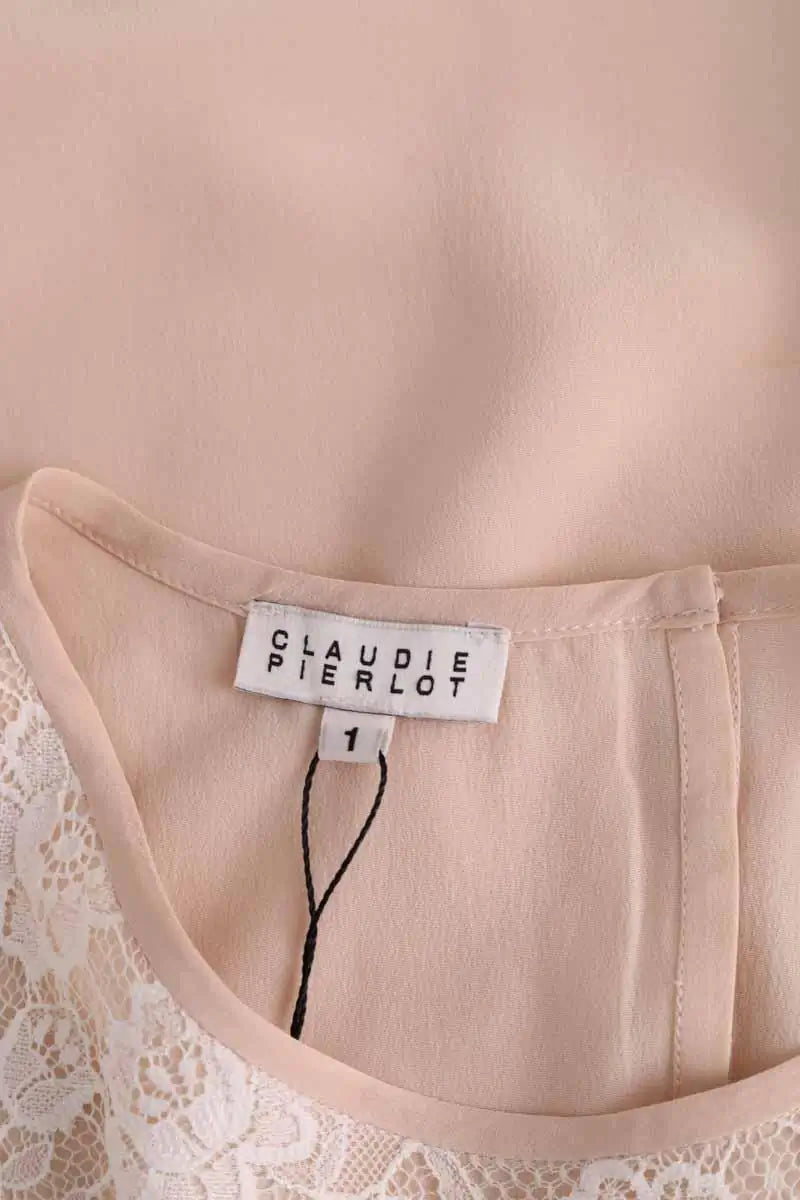 Top Claudie Pierlot Rose en Soie