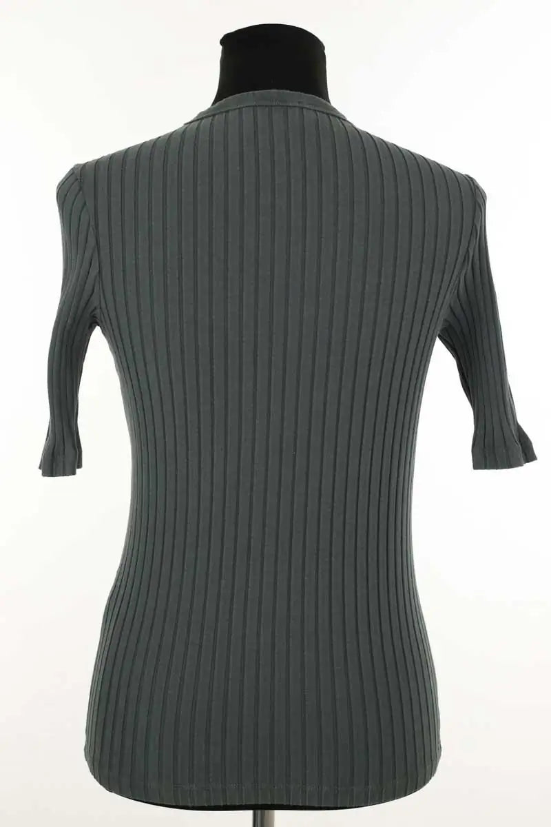 Top Closed Kaki en Coton