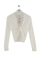 Top Courrèges Blanc en Coton, taille S - Seconde Main