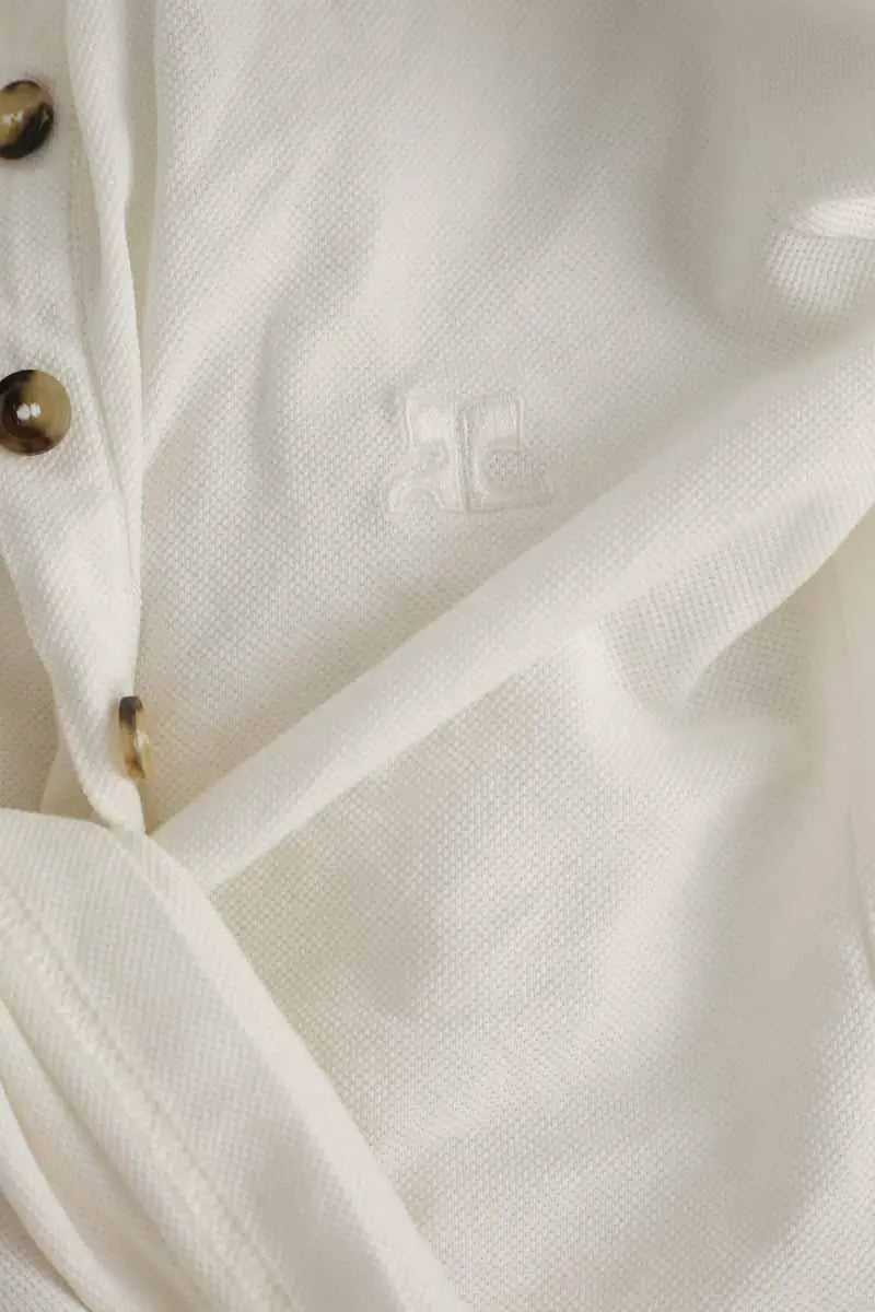 Top Courrèges Blanc en Coton