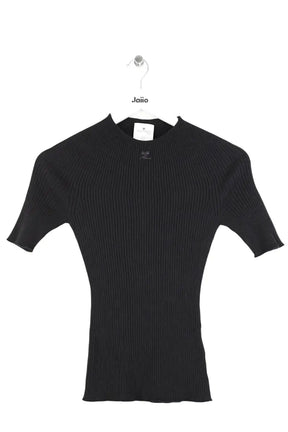 Top Courrèges Noir en Coton, taille S - Seconde Main