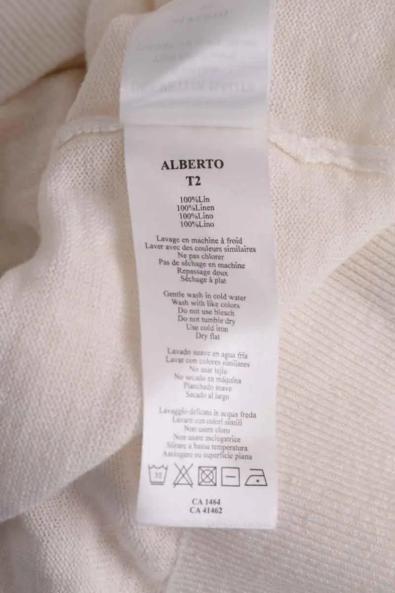 Top Des Petits Hauts Alberto Ecru en Lin