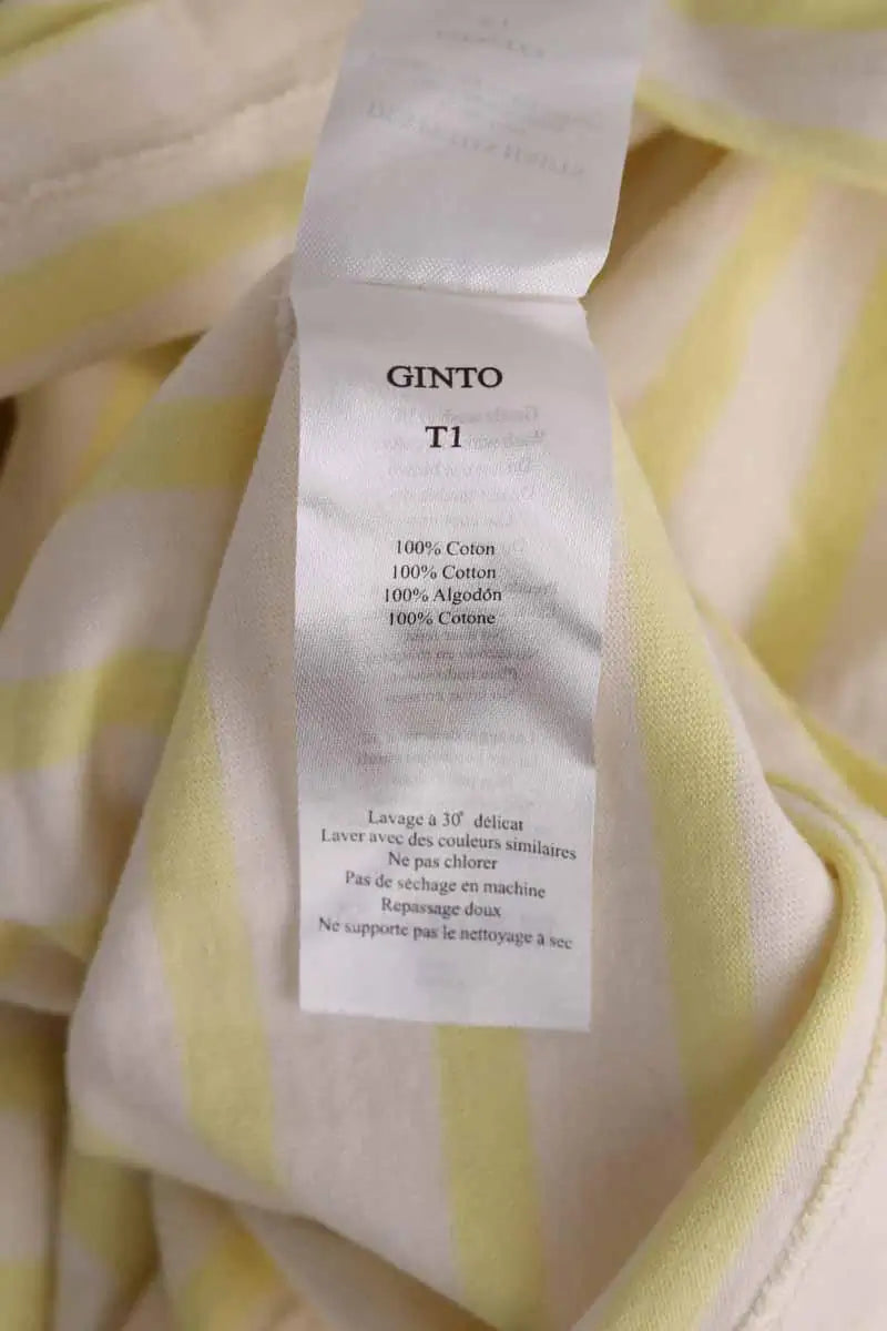 Top Des Petits Hauts Ginto Jaune en Coton