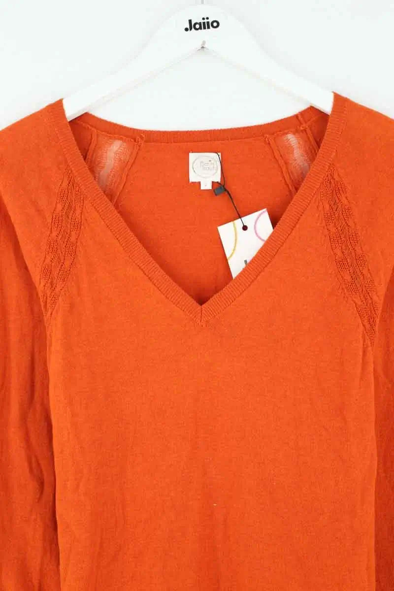 Top Des Petits Hauts Orange en Lin
