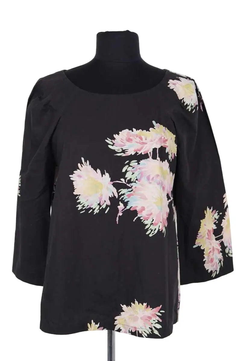 Top Dries Van Noten Noir en Coton, taille L - Seconde Main