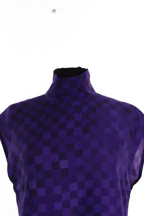 Top Dries Van Noten Violet en Soie