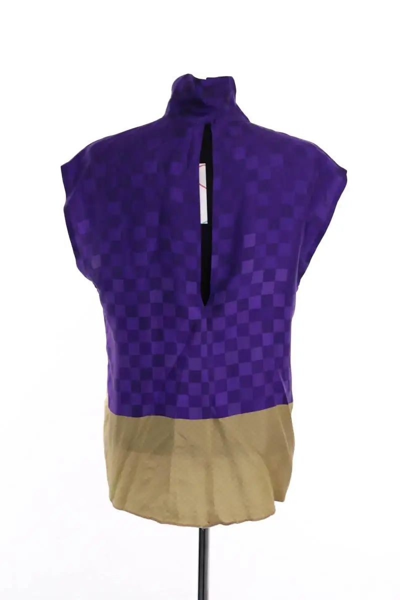 Top Dries Van Noten Violet en Soie
