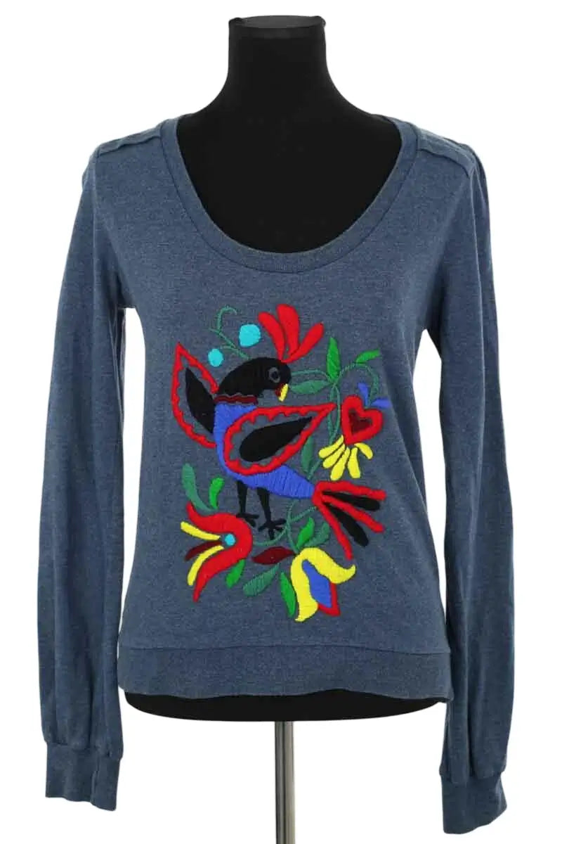 Top Essentiel Antwerp Bleu en Coton, taille L - Seconde Main