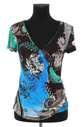 Top Etro Bleu en Viscose, taille S - Seconde Main