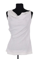 Top Faithfull The Brand Blanc en Lin, taille S - Seconde Main