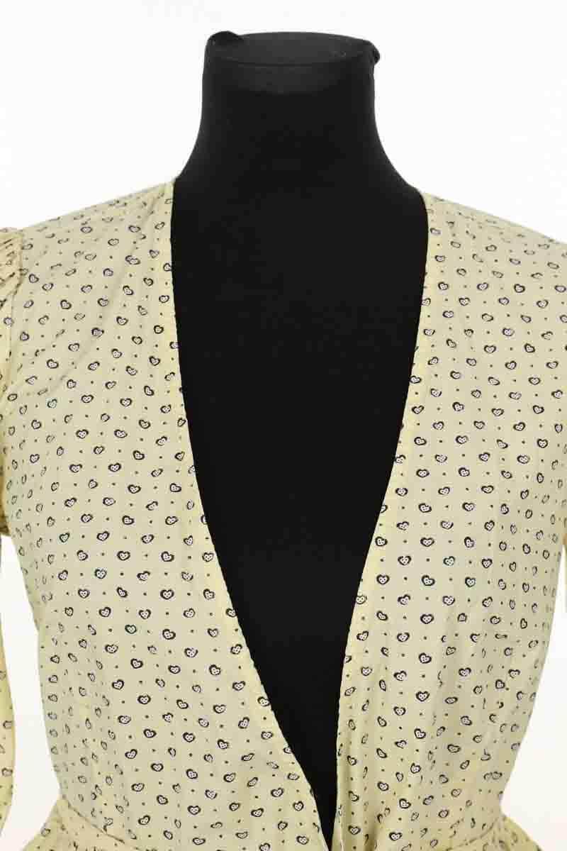 Top Ganni Jaune en Coton