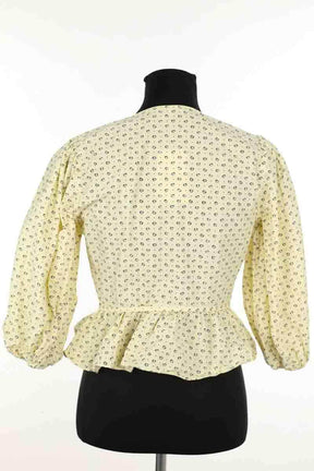 Top Ganni Jaune en Coton