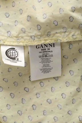 Top Ganni Jaune en Coton
