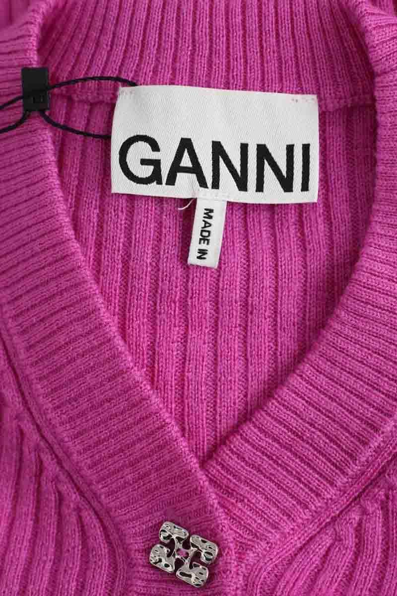 Top Ganni Rose en Laine