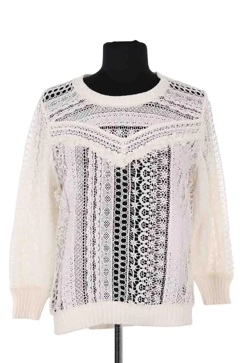 Top Gerard Darel Blanc en Coton, taille S - Seconde Main