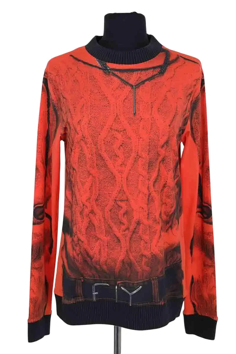 Top Jean Paul Gaultier Orange en Synthétique, taille L - Seconde Main