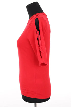 Top Jour/Né Rouge en Coton