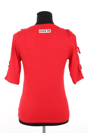 Top Jour/Né Rouge en Coton