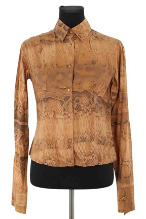 Top Just Cavalli Marron en Coton, taille XS - Seconde Main