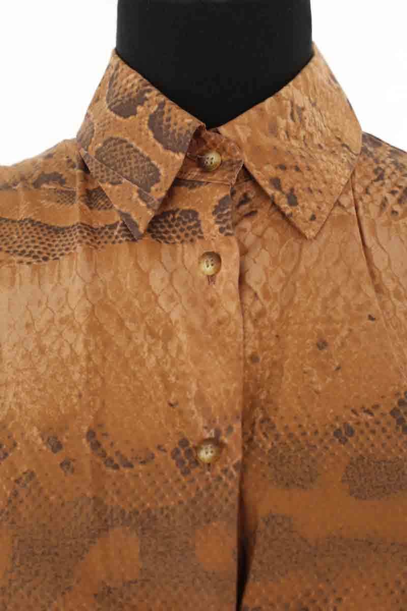 Top Just Cavalli Marron en Coton