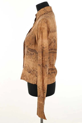 Top Just Cavalli Marron en Coton