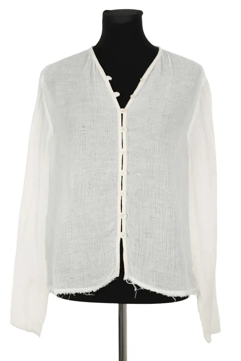 Top Loulou Studio Blanc en Coton, taille XS - Seconde Main