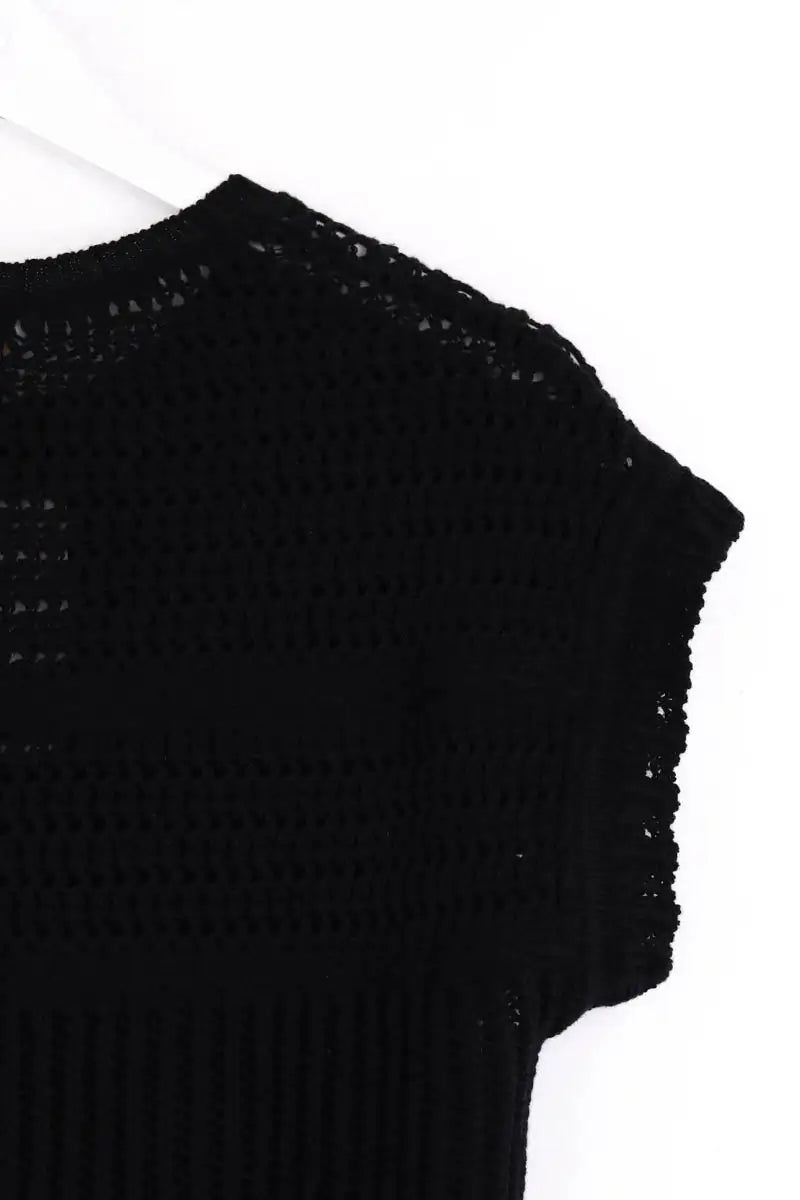 Top Maison Montagut Jamaica Noir en Coton