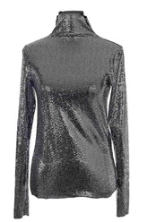 Top Maje Argent en Synthétique, taille M - Seconde Main