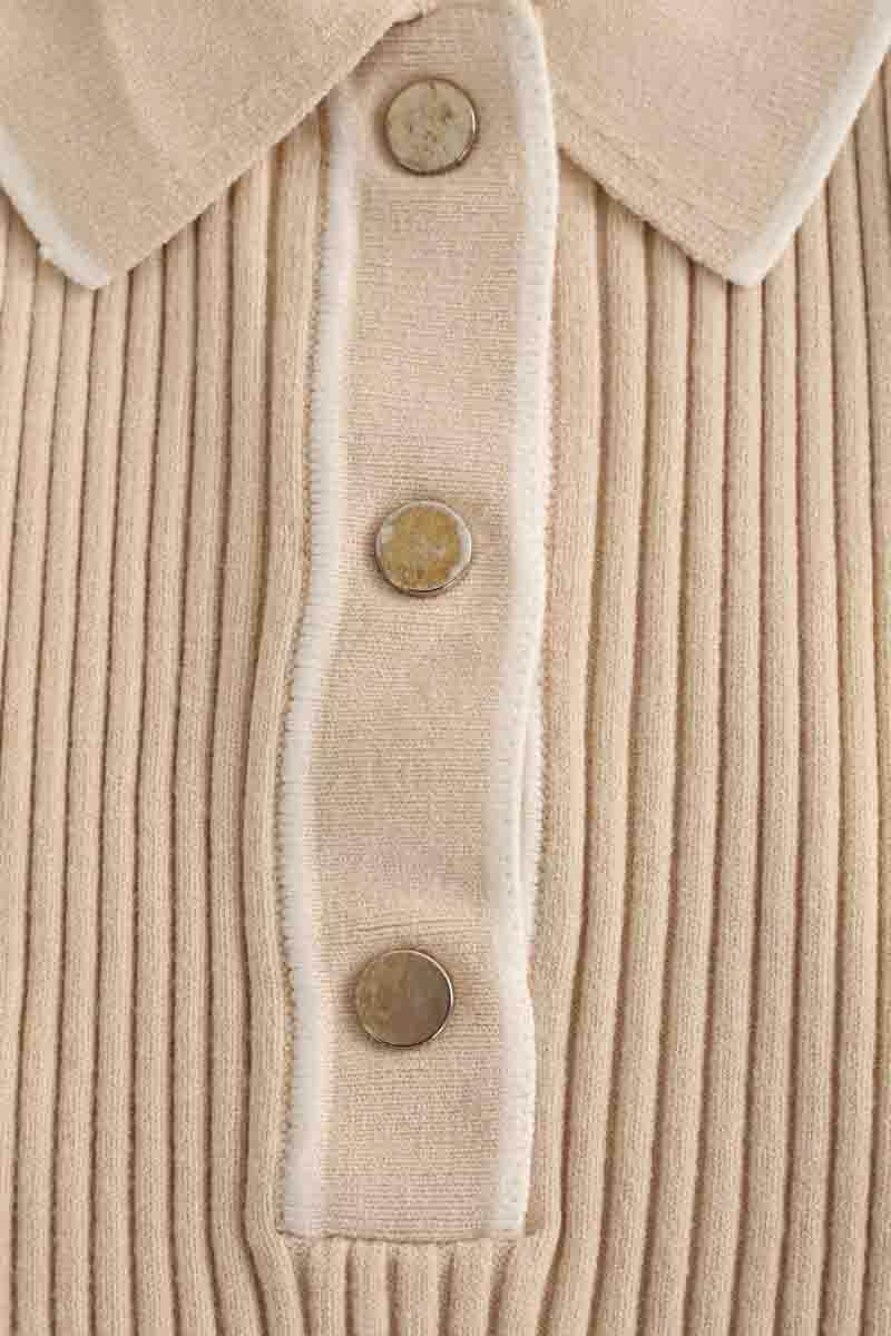 Top Maje Beige en Synthétique