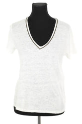 Top Maje Blanc en Lin, taille L - Seconde Main