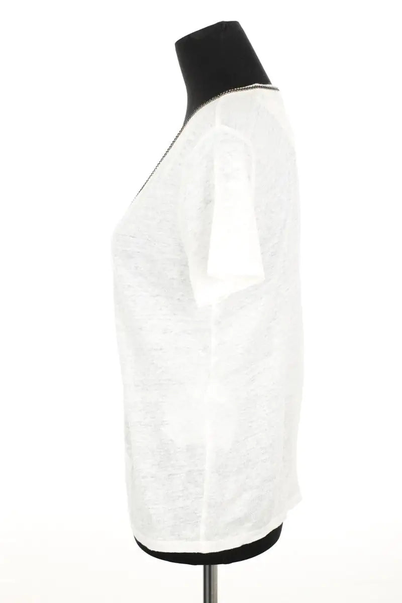 Top Maje Blanc en Lin