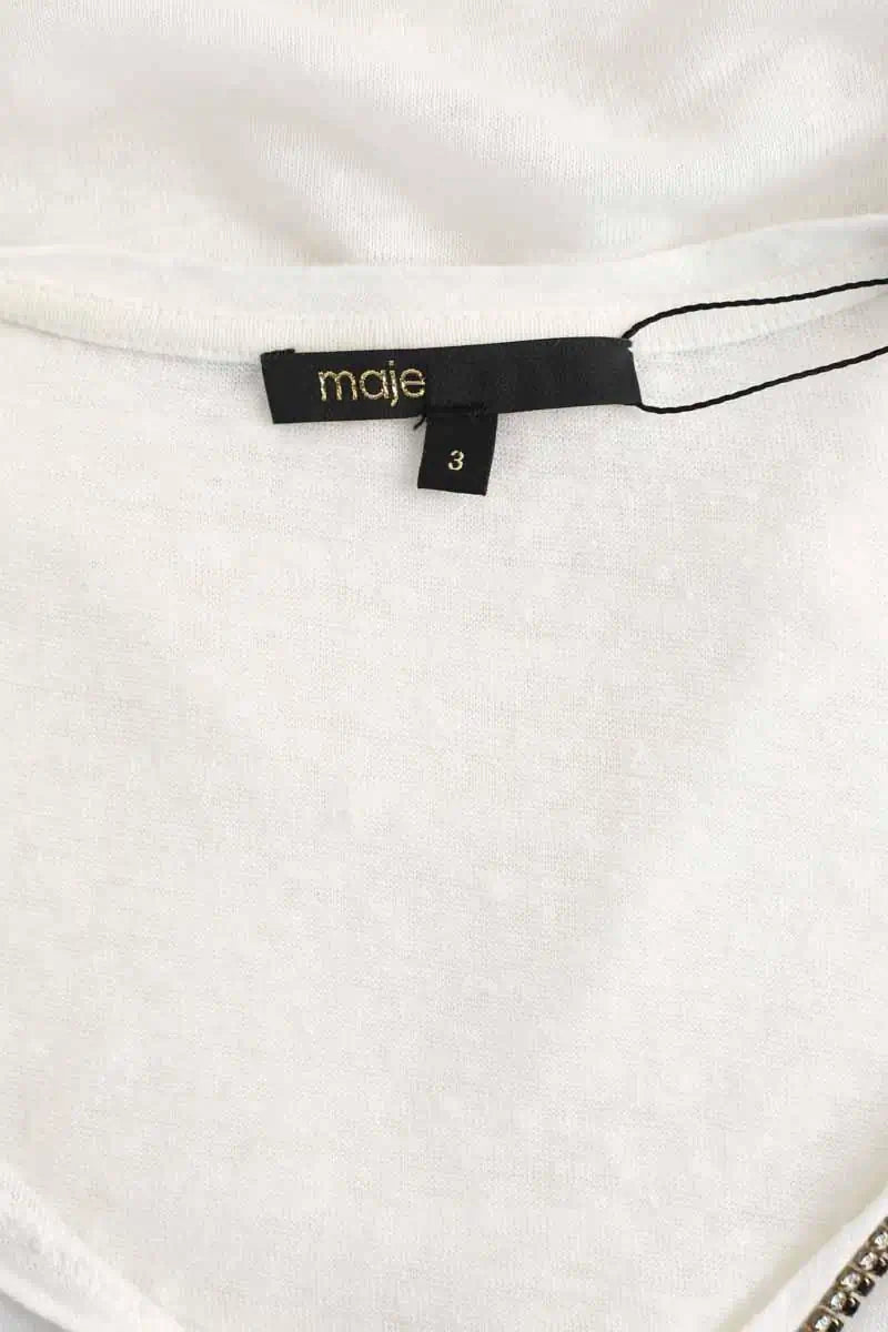 Top Maje Blanc en Lin