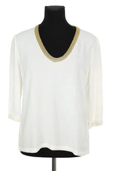 Top Maje Blanc en Viscose, taille M - Seconde Main