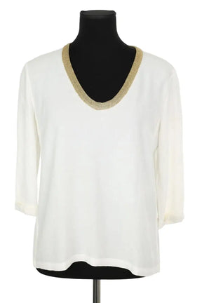 Top Maje Blanc en Viscose, taille M - Seconde Main