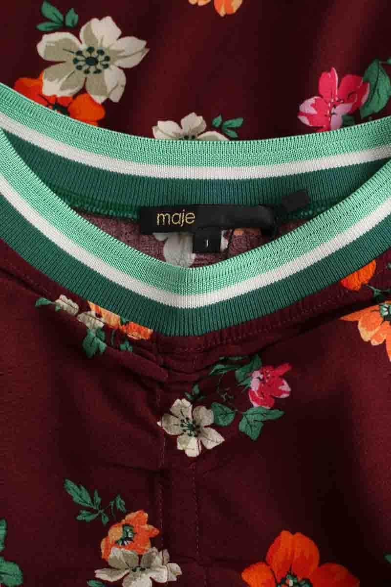 Top Maje Bordeaux en Viscose