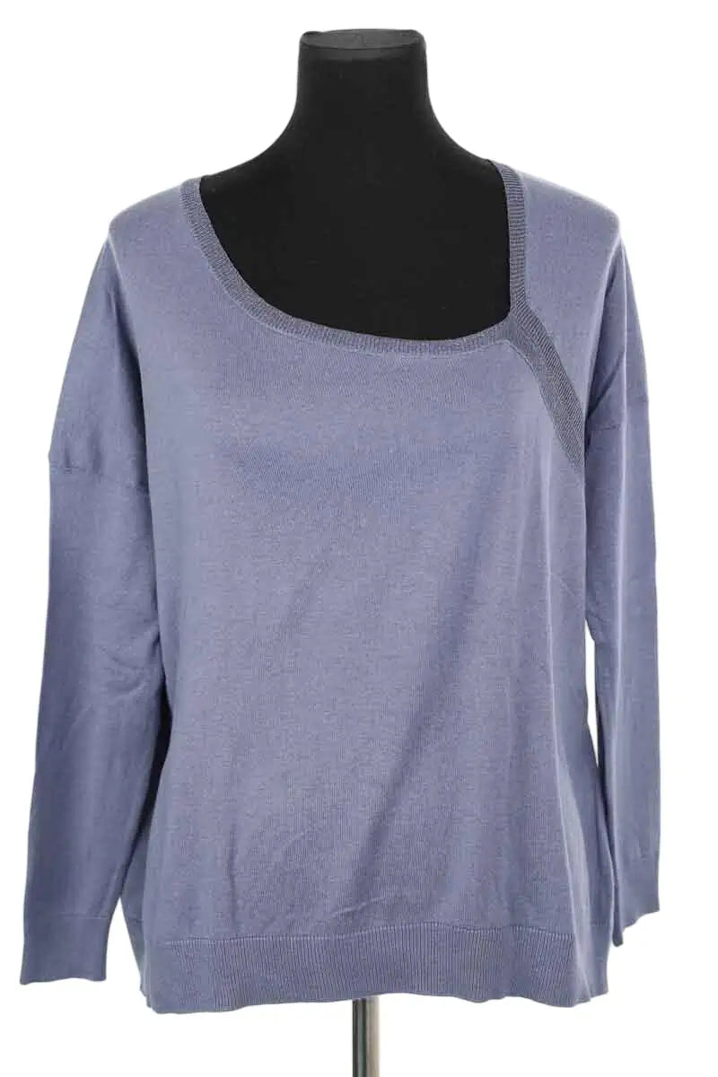 Top Maje Gris en Soie, taille S - Seconde Main